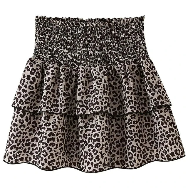 Leopard Ruffle Skort