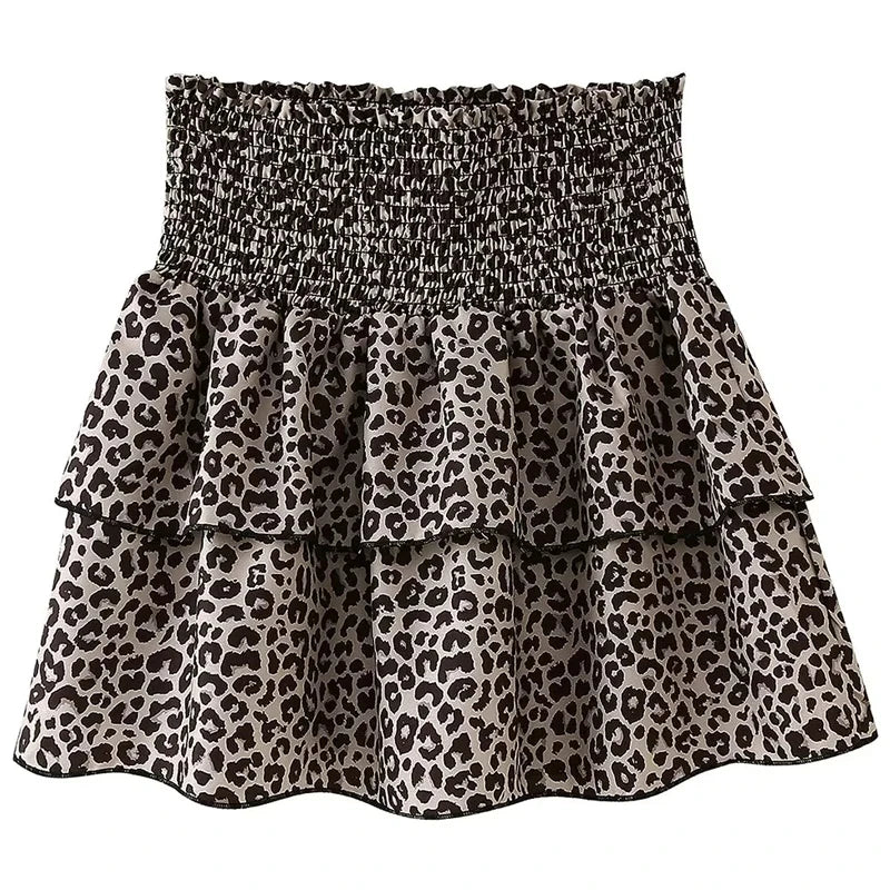 Leopard Ruffle Skort