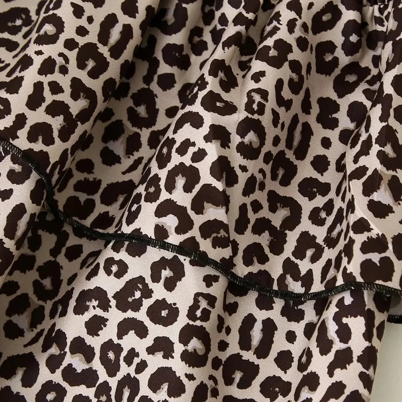 Leopard Ruffle Skort