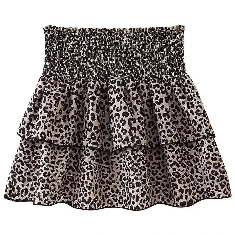 Leopard Ruffle Skort