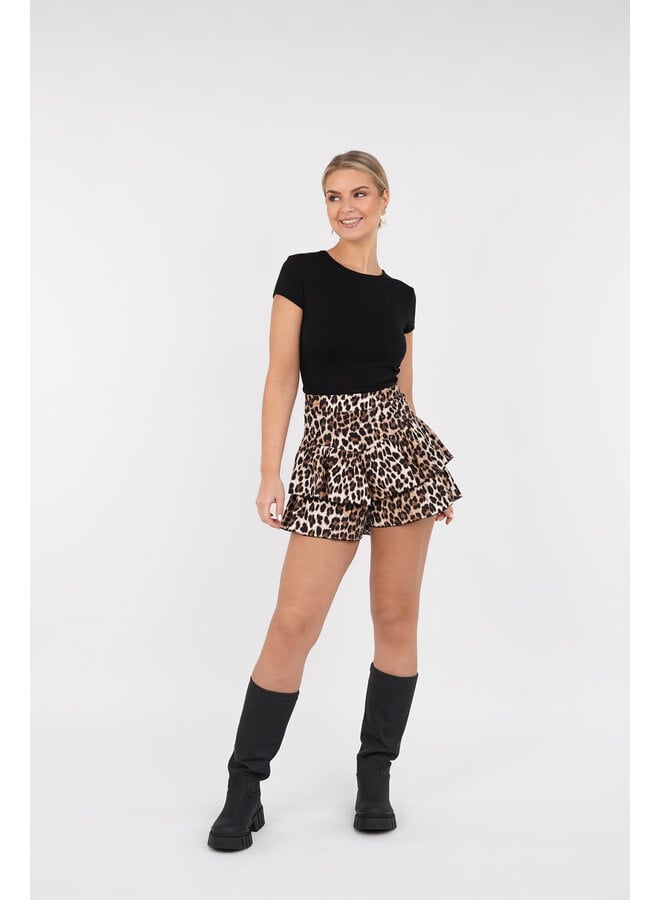 Leopard Ruffle Skort