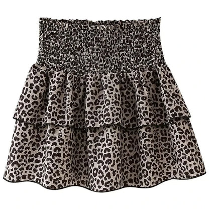 Leopard Ruffle Skort