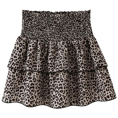 Leopard Ruffle Skort