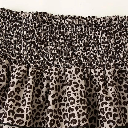 Leopard Ruffle Skort